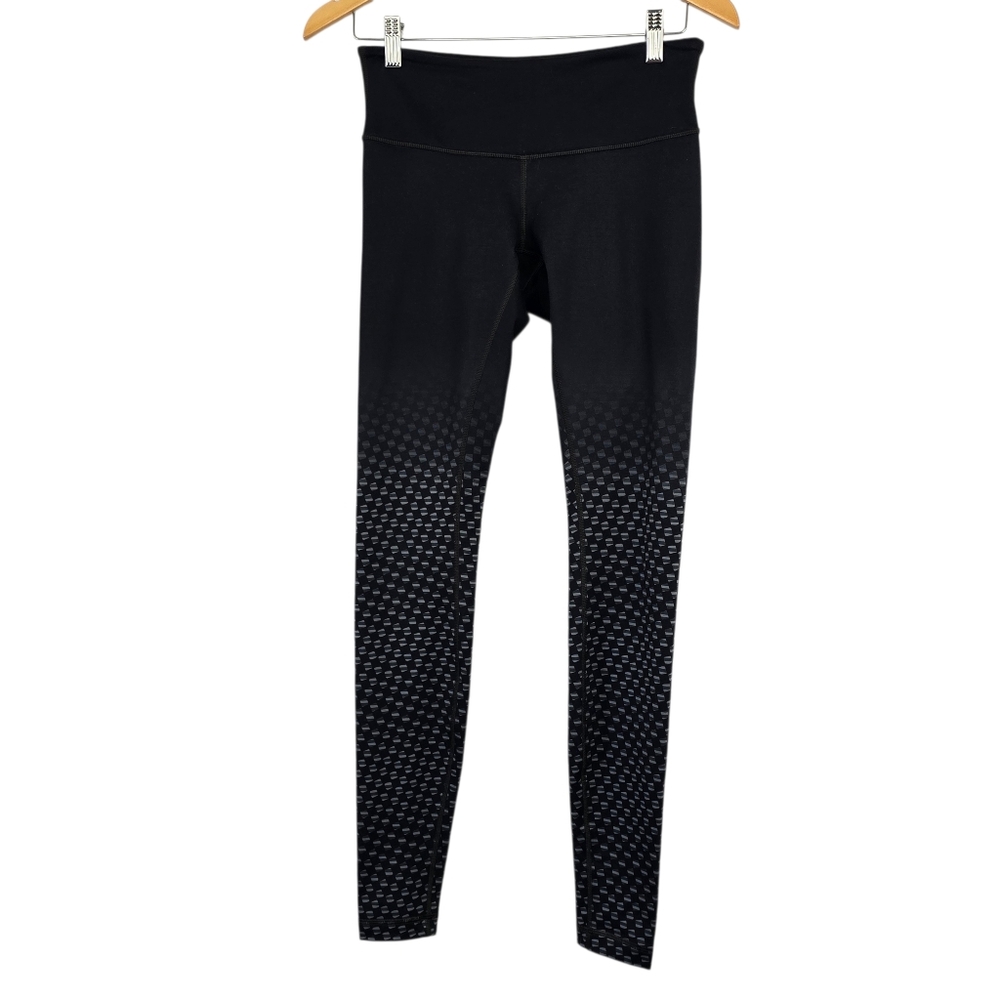 Lululemon Black Wunder Under Full-On Luon Leggings Sz 6 Activewear Yoga Gym